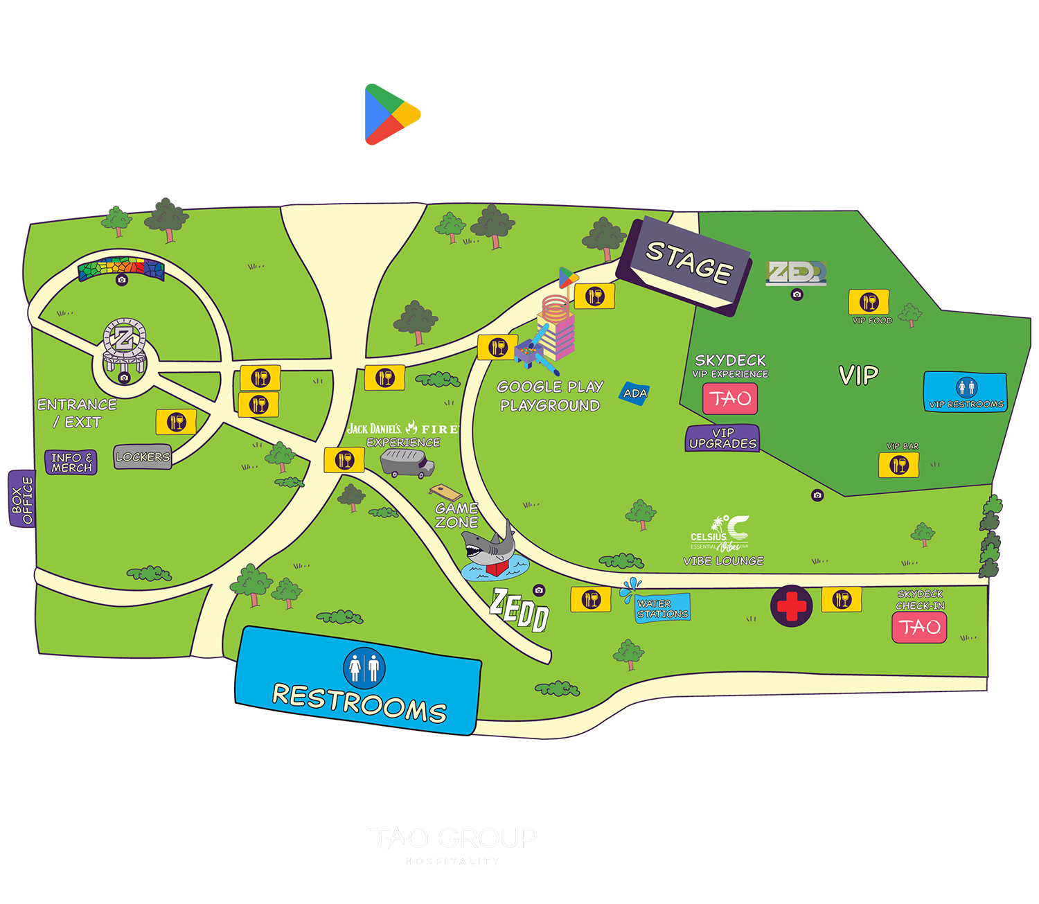 Map of Zedd In The Park - click to view in a new tab